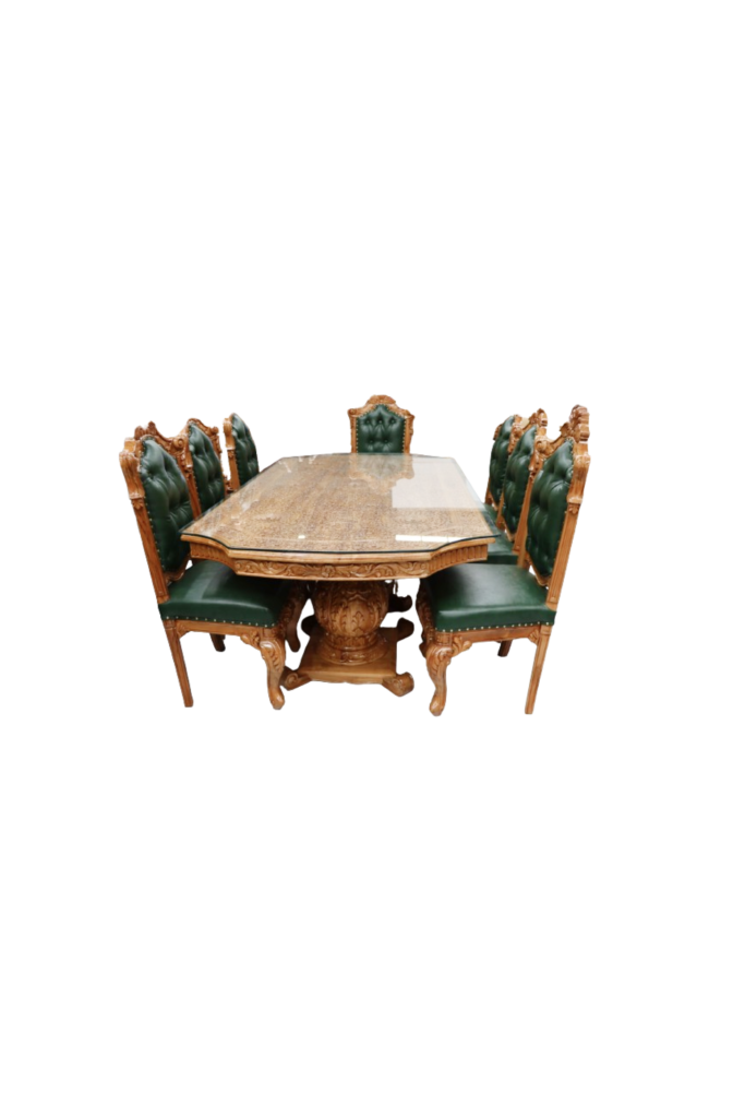 emerald green dining table