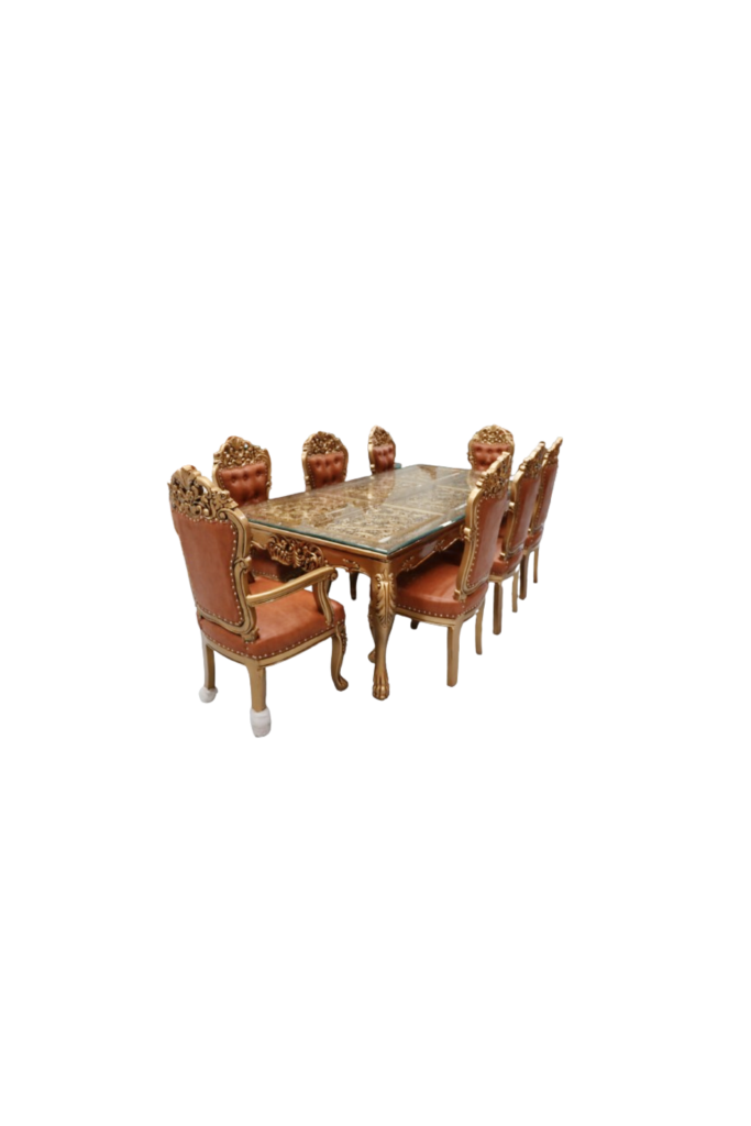 wood essence dining table side